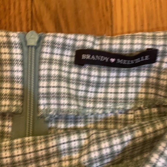 Green plaid Brandy Melville mini skirt - Picture 2 of 5